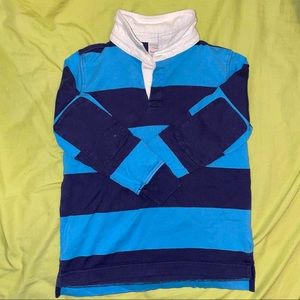 Blue Striped Rugby Polo